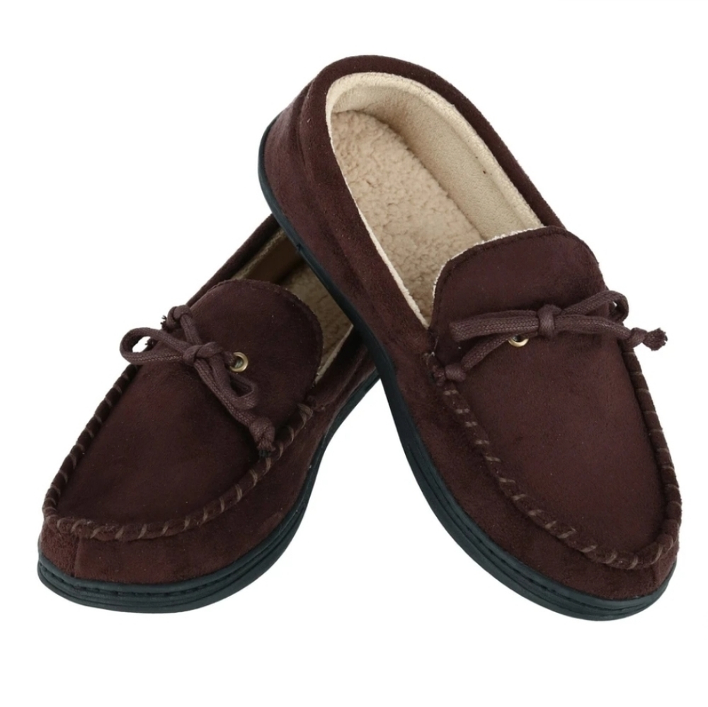 NWT Men's Isotoner Microsuede Moccasin Slippers